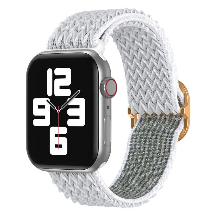 Wave Nylon Watch Band For Apple Watch Ultra 49mm&Watch Ultra 2 49mm / Series 9&8&7 45mm / SE 3&SE 2&6&SE&5&4 44mm / 3&2&1 42mm(Sea Shell) by bashfashion