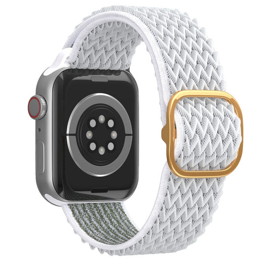 Wave Nylon Watch Band For Apple Watch Ultra 49mm&Watch Ultra 2 49mm / Series 9&8&7 45mm / SE 3&SE 2&6&SE&5&4 44mm / 3&2&1 42mm(Sea Shell) by bashfashion