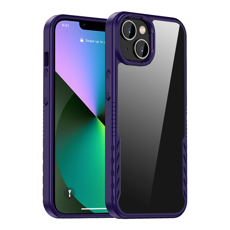 For iPhone 14 iPAKY Shockproof PC + TPU Protective Phone Case (Purple) by iPAKY