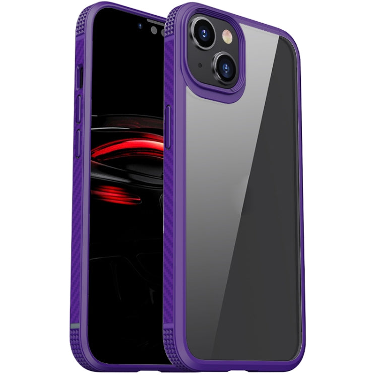 For iPhone 14 Plus iPAKY Shockproof PC + TPU Protective Phone Case (Purple) by iPAKY