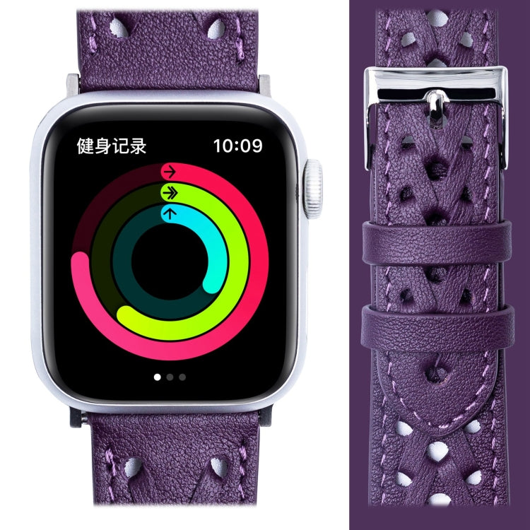 Genuine Leather Woven Watch Strap For Apple Watch Ultra 49mm&Watch Ultra 2 49mm / Series 9&8&7 45mm / SE 3&SE 2&6&SE&5&4 44mm / 3&2&1 42mm(Purple) by bashfashion