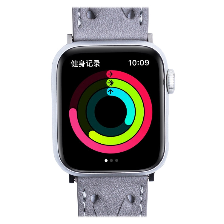 Genuine Leather Woven Watch Strap For Apple Watch Series 9&8&7 41mm / SE 3&SE 2&6&SE&5&4 40mm / 3&2&1 38mm(Grey) by bashfashion