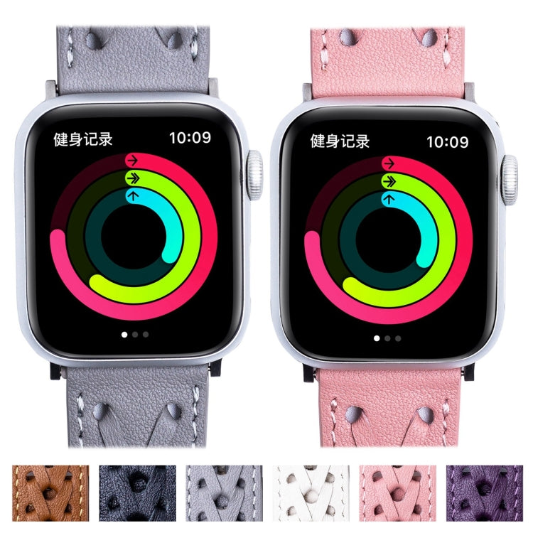 Genuine Leather Woven Watch Strap For Apple Watch Series 9&8&7 41mm / SE 3&SE 2&6&SE&5&4 40mm / 3&2&1 38mm(Grey) by bashfashion