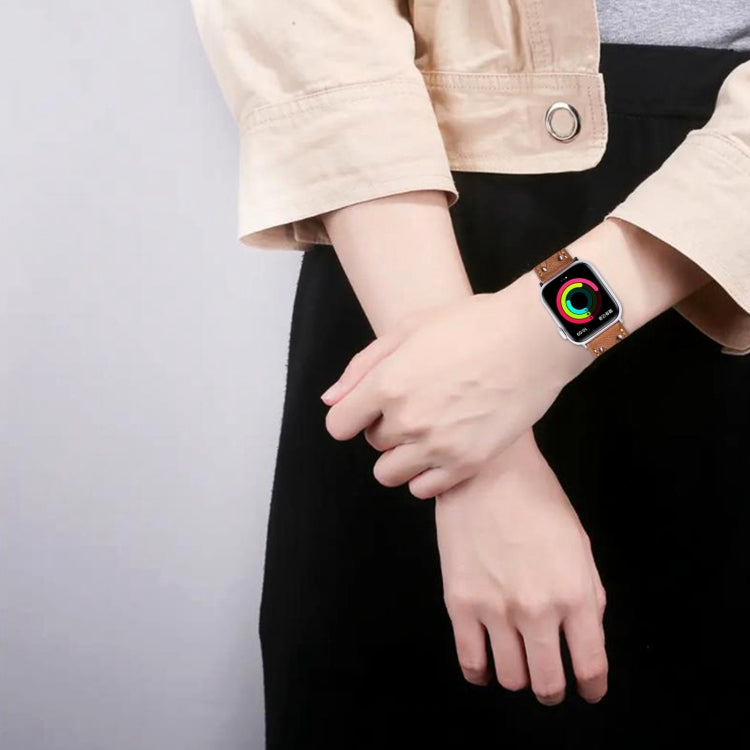 Genuine Leather Woven Watch Strap For Apple Watch Series 9&8&7 41mm / SE 3&SE 2&6&SE&5&4 40mm / 3&2&1 38mm(Purple) by bashfashion