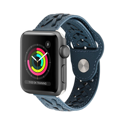 Woven Watch Strap For Apple Watch Ultra 49mm&Watch Ultra 2 49mm / Series 9&8&7 45mm / SE 3&SE 2&6&SE&5&4 44mm / 3&2&1 42mm(Blue) by bashfashion