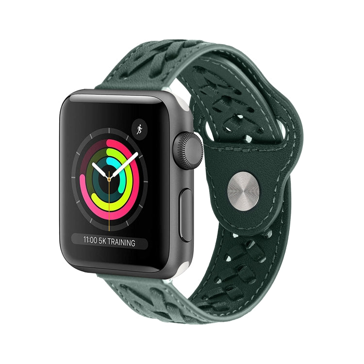 Woven Watch Strap For Apple Watch Ultra 49mm&Watch Ultra 2 49mm / Series 9&8&7 45mm / SE 3&SE 2&6&SE&5&4 44mm / 3&2&1 42mm(Green) by bashfashion