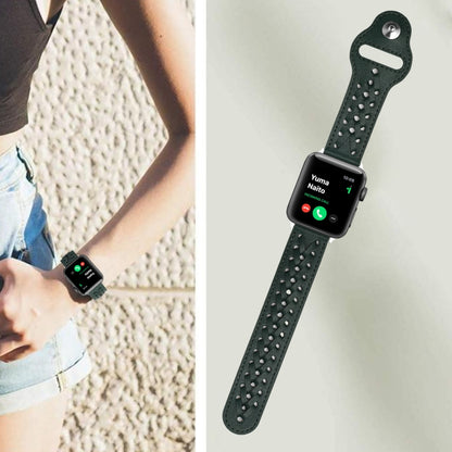 Woven Watch Strap For Apple Watch Ultra 49mm&Watch Ultra 2 49mm / Series 9&8&7 45mm / SE 3&SE 2&6&SE&5&4 44mm / 3&2&1 42mm(Green) by bashfashion