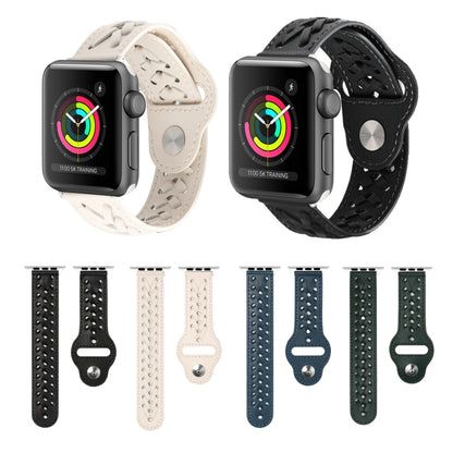 Woven Watch Strap For Apple Watch Series 9&8&7 41mm / SE 3&SE 2&6&SE&5&4 40mm / 3&2&1 38mm(Blue) by bashfashion
