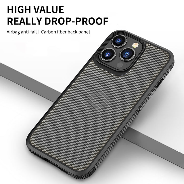 For iPhone 14 Pro iPAKY Carbon Fiber Texture Shockproof PC + TPU Protective Phone Case(Black) by iPAKY