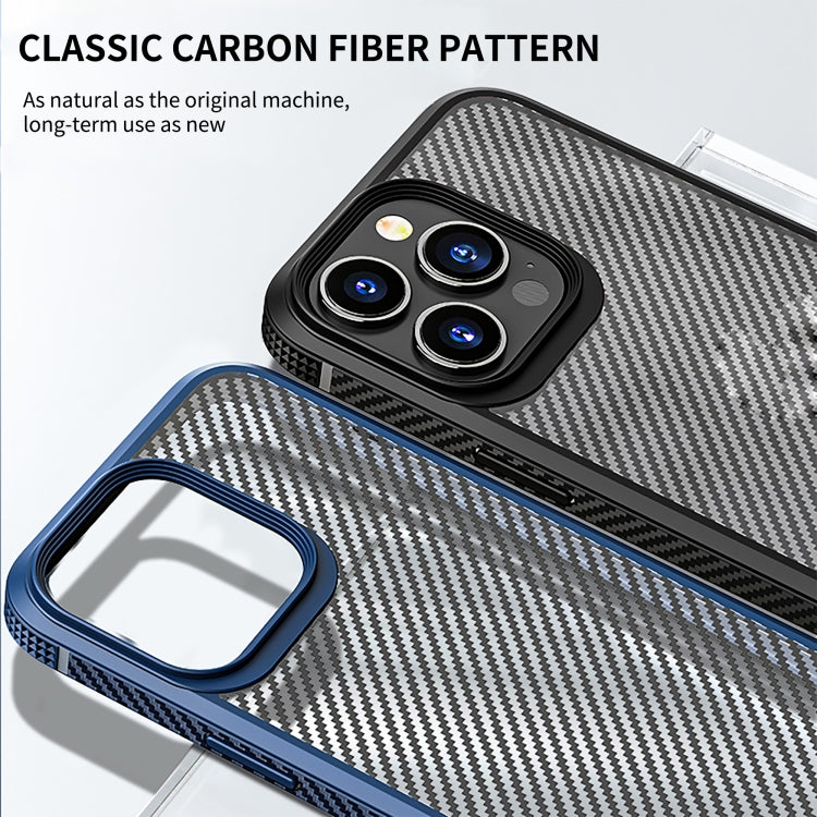 For iPhone 14 Pro iPAKY Carbon Fiber Texture Shockproof PC + TPU Protective Phone Case(Black) by iPAKY