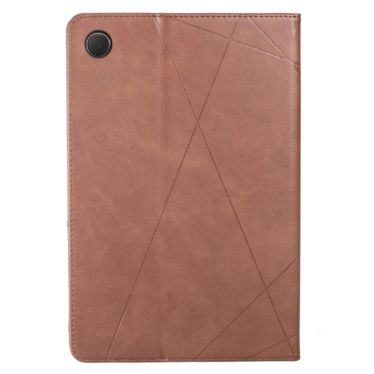 For Samsung Galaxy Tab A8 2022 SM-X200/X205 Prismatic Leather Tablet Case(Brown) by bashfashion
