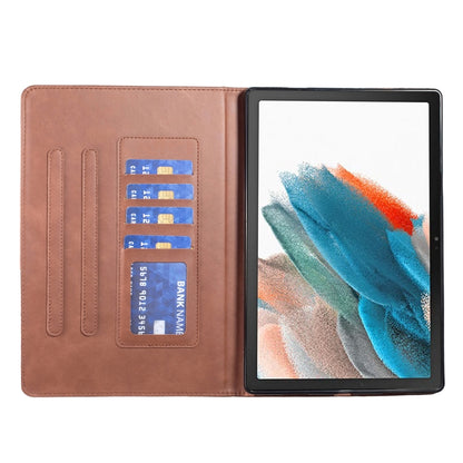 For Samsung Galaxy Tab A8 2022 SM-X200/X205 Prismatic Leather Tablet Case(Brown) by bashfashion