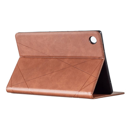 For Samsung Galaxy Tab A8 2022 SM-X200/X205 Prismatic Leather Tablet Case(Brown) by bashfashion