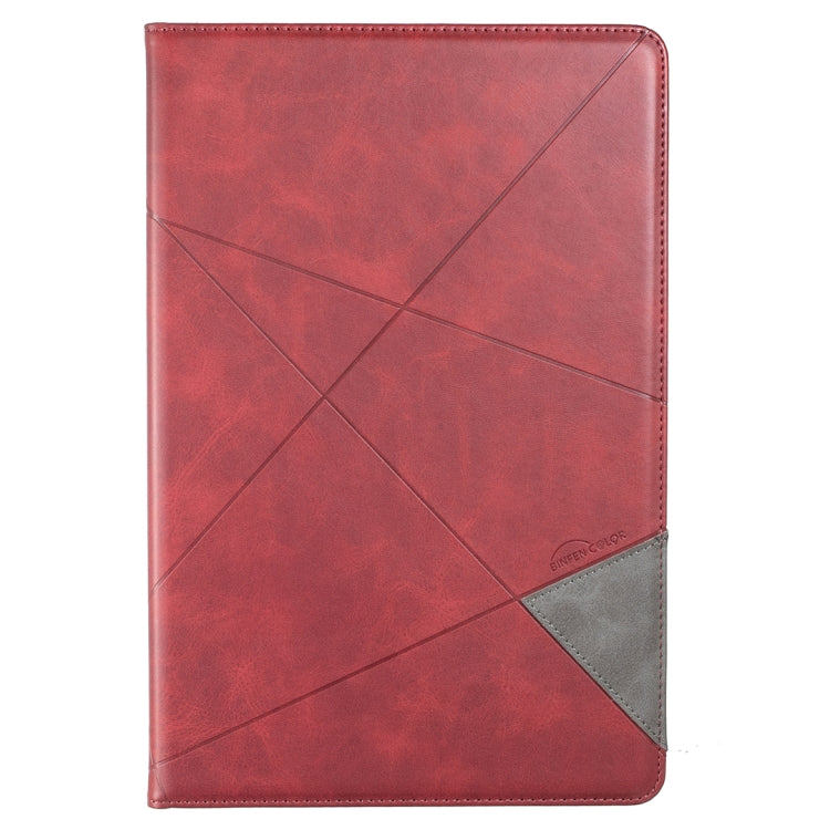 For Samsung Galaxy Tab S8 / Tab S7+ / Tab S7 FE Prismatic Leather Tablet Case(Red) by bashfashion