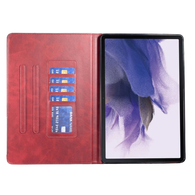 For Samsung Galaxy Tab S8 / Tab S7+ / Tab S7 FE Prismatic Leather Tablet Case(Red) by bashfashion