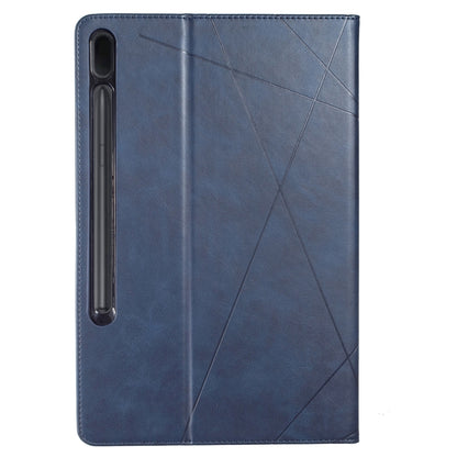For Samsung Galaxy Tab S8 / Tab S7+ / Tab S7 FE Prismatic Leather Tablet Case(Blue) by bashfashion