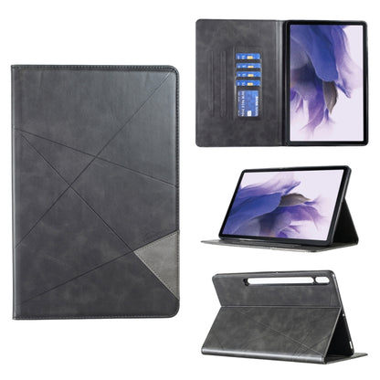 For Samsung Galaxy Tab S8 / Tab S7+ / Tab S7 FE Prismatic Leather Tablet Case(Black) by bashfashion