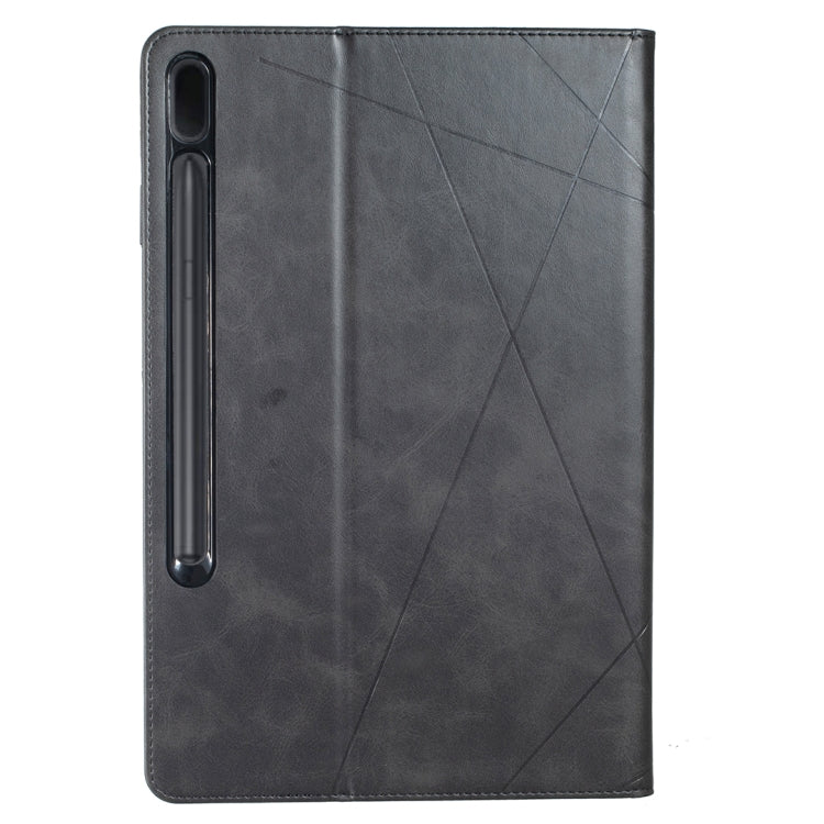 For Samsung Galaxy Tab S8 / Tab S7+ / Tab S7 FE Prismatic Leather Tablet Case(Black) by bashfashion