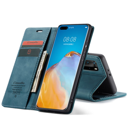 For Huawei P40 Pro CaseMe-013 Multifunctional Horizontal Flip Leather Case with Card Slot & Holder & Wallet(Blue) by CaseMe