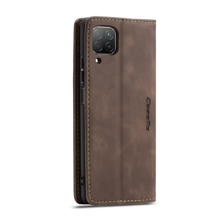 For Huawei P40 Lite CaseMe-013 Multifunctional Horizontal Flip Leather Case with Card Slot & Holder & Wallet(Coffee) by CaseMe