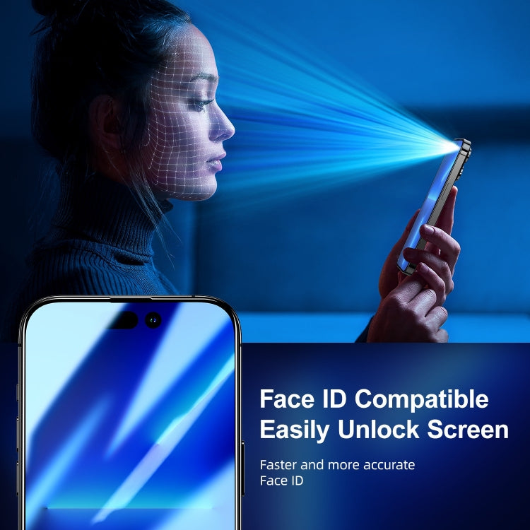 For iPhone 14 Plus JOYROOM 2.5D Screen Printing Full Screen Black Edge Privacy Tempered Glass Film by JOYROOM