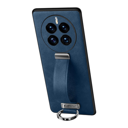 For Huawei Mate 50 SULADA Cool Series PC + Leather Texture Skin Feel Shockproof Phone Case(Blue) by SULADA