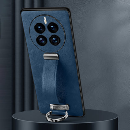 For Huawei Mate 50 SULADA Cool Series PC + Leather Texture Skin Feel Shockproof Phone Case(Blue) by SULADA