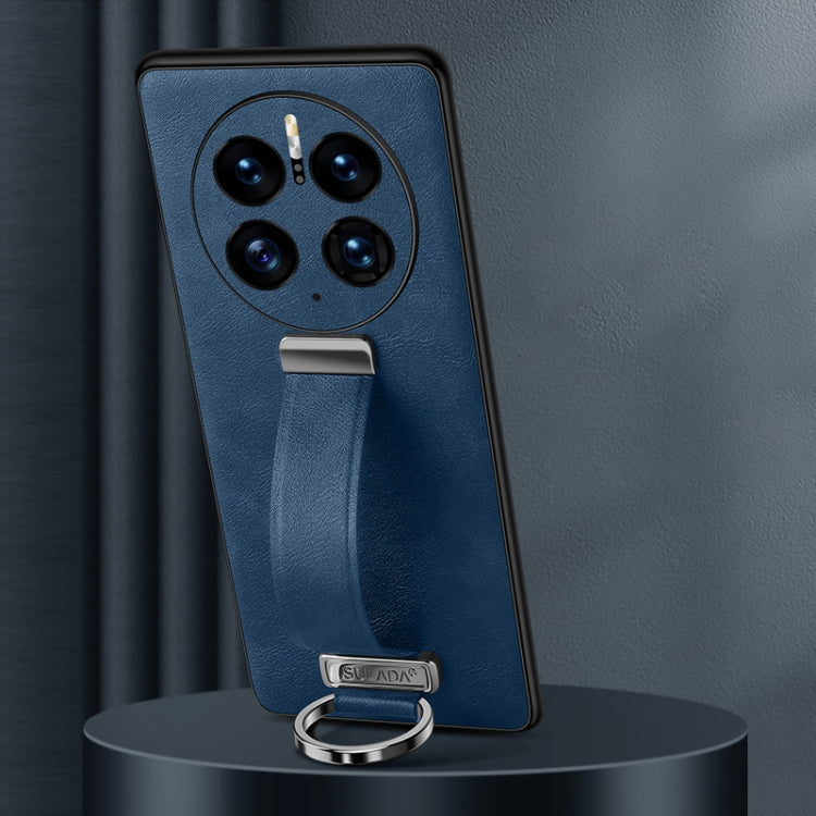 For Huawei Mate 50 Pro SULADA Cool Series PC + Leather Texture Skin Feel Shockproof Phone Case(Blue) by SULADA