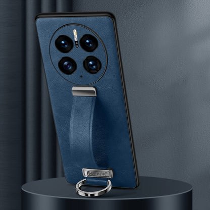 For Huawei Mate 50 Pro SULADA Cool Series PC + Leather Texture Skin Feel Shockproof Phone Case(Blue) by SULADA
