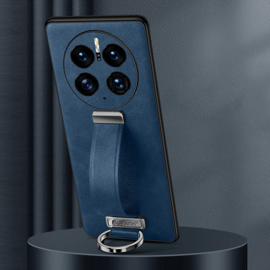 For Huawei Mate 50 Pro SULADA Cool Series PC + Leather Texture Skin Feel Shockproof Phone Case(Blue) by SULADA