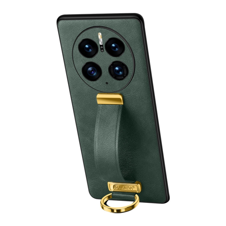 For Huawei Mate 50 Pro SULADA Cool Series PC + Leather Texture Skin Feel Shockproof Phone Case(Green) by SULADA