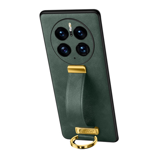 For Huawei Mate 50 Pro SULADA Cool Series PC + Leather Texture Skin Feel Shockproof Phone Case(Green) by SULADA