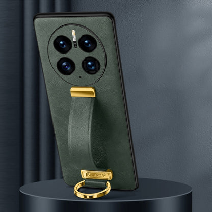 For Huawei Mate 50 Pro SULADA Cool Series PC + Leather Texture Skin Feel Shockproof Phone Case(Green) by SULADA