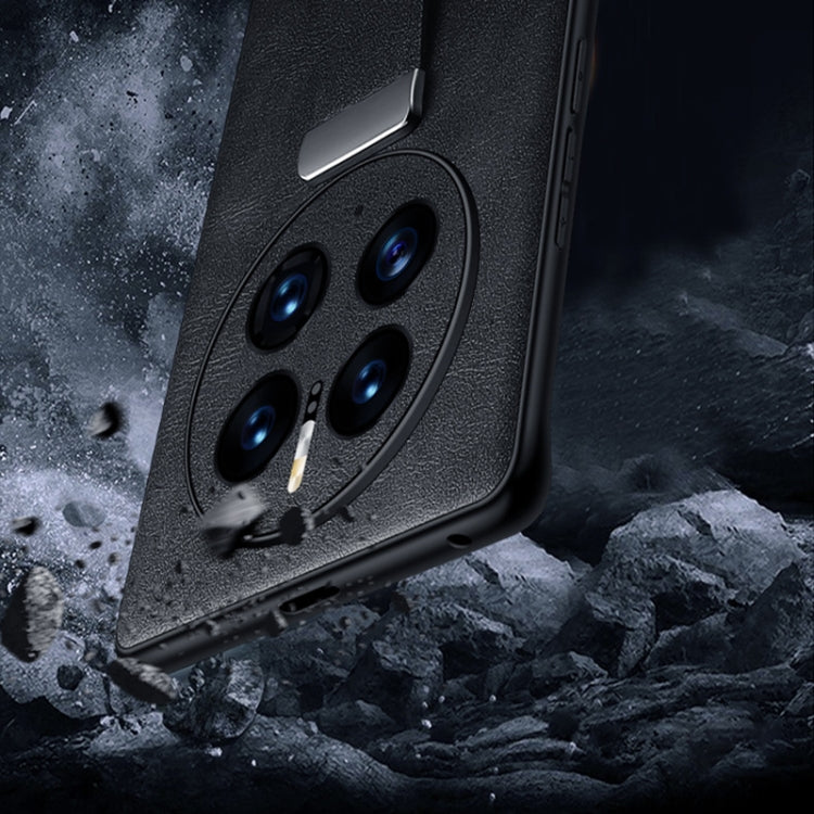 For Huawei Mate 50 Pro SULADA Cool Series PC + Leather Texture Skin Feel Shockproof Phone Case(Brown) by SULADA