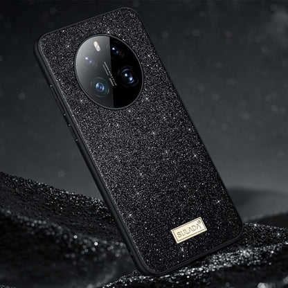 For Huawei Mate 50 SULADA Shockproof TPU + Handmade Leather Phone Case(Black) by SULADA