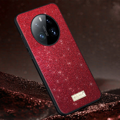 For Huawei Mate 50 SULADA Shockproof TPU + Handmade Leather Phone Case(Red) by SULADA