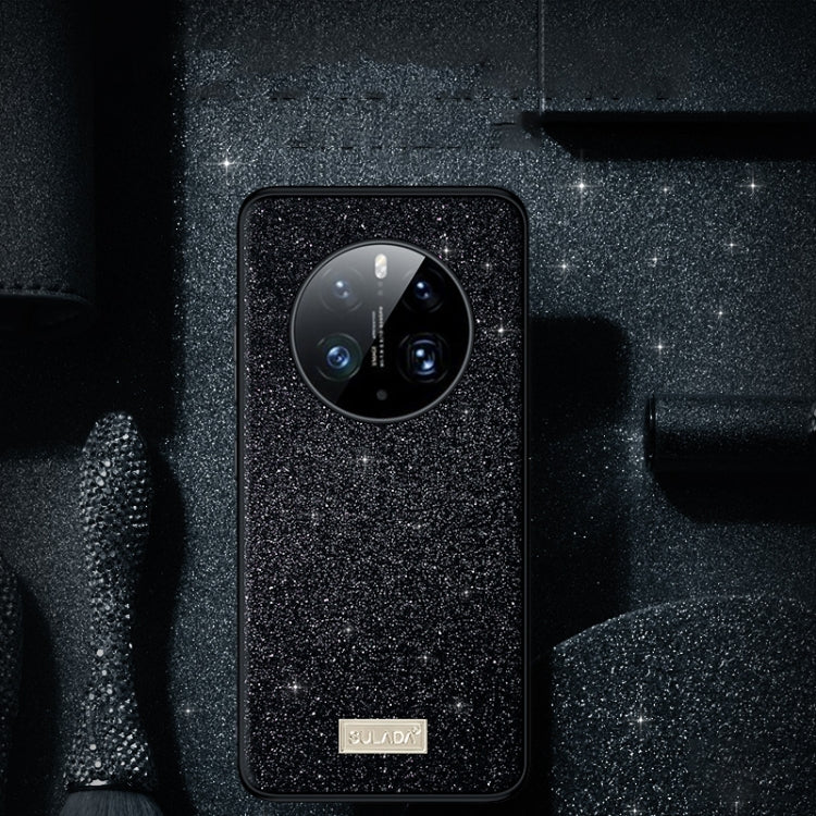 For Huawei Mate 50 SULADA Shockproof TPU + Handmade Leather Phone Case(Black) by SULADA