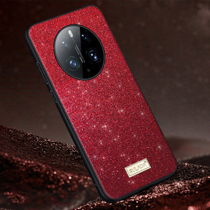For Huawei Mate 50 Pro SULADA Shockproof TPU + Handmade Leather Phone Case(Red) by SULADA