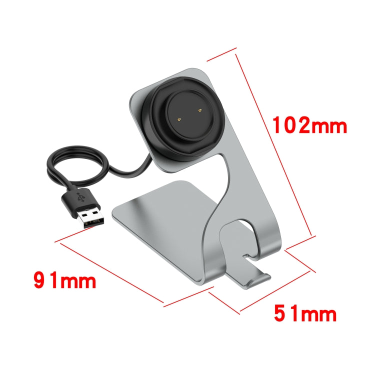 For Amazfit Bip 3 Aluminum Alloy Watch Charger Holder(Space Grey) by bashfashion