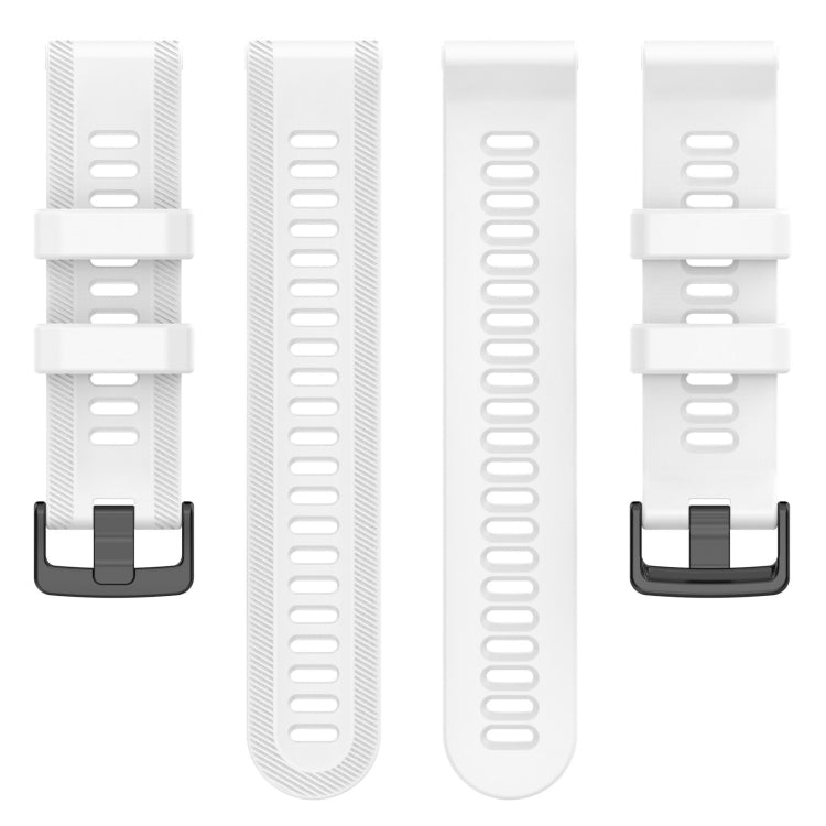 For Garmin Forerunner 955 22mm Silicone Twill Watch Band(White) by bashfashion