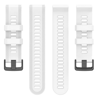For Garmin Forerunner 955 22mm Silicone Twill Watch Band(White) by bashfashion