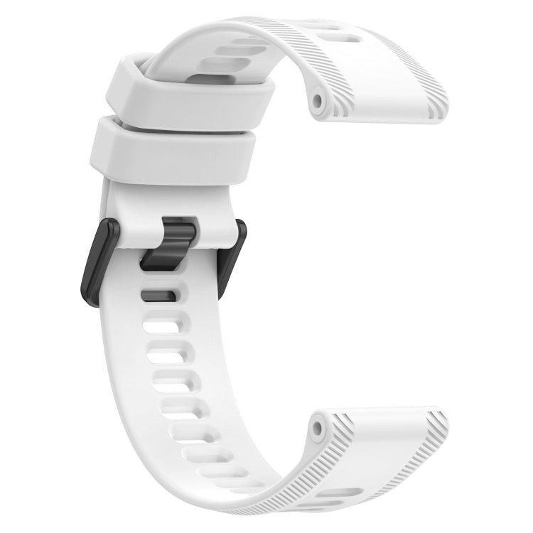 For Garmin Forerunner 955 22mm Silicone Twill Watch Band(White) by bashfashion