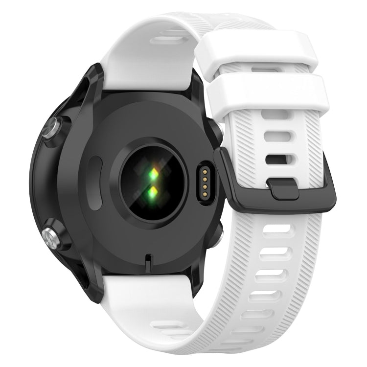 For Garmin Forerunner 955 22mm Silicone Twill Watch Band(White) by bashfashion