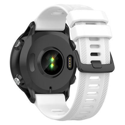 For Garmin Forerunner 955 22mm Silicone Twill Watch Band(White) by bashfashion