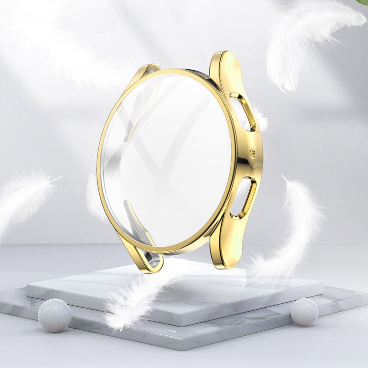 For Samsung Galaxy Watch 5 44 mm Full Coverage TPU Electroplating Protective Case(Gold) by bashfashion
