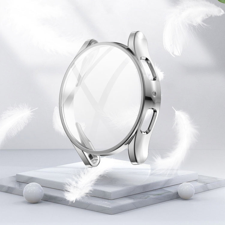 For Samsung Galaxy Watch 5 44 mm Full Coverage TPU Electroplating Protective Case(Silver) by bashfashion