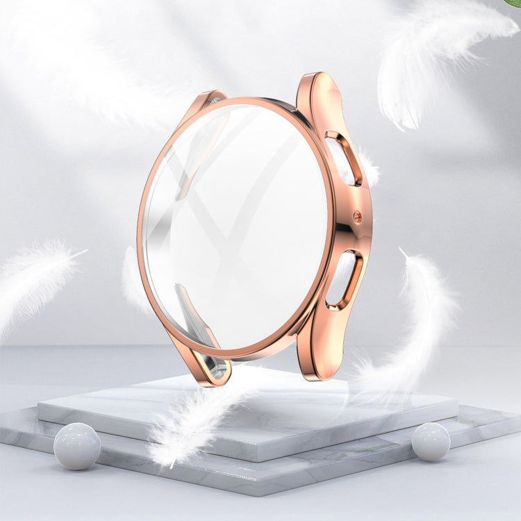 For Samsung Galaxy Watch 5 44 mm Full Coverage TPU Electroplating Protective Case(Rose Gold) by bashfashion