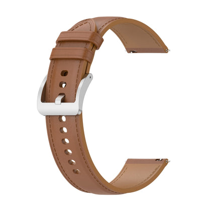 For Samsung Galaxy Watch 5 Pro 45mm Premium Leather Watch Band(Bight Brown) by bashfashion