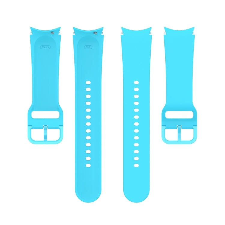 For Samsung Galaxy Watch 5 40mm Official Silicone Watch Band, Size:L(Sky Blue) by bashfashion