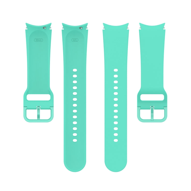 For Samsung Galaxy Watch 5 40mm Official Silicone Watch Band, Size:L(Teal) by bashfashion